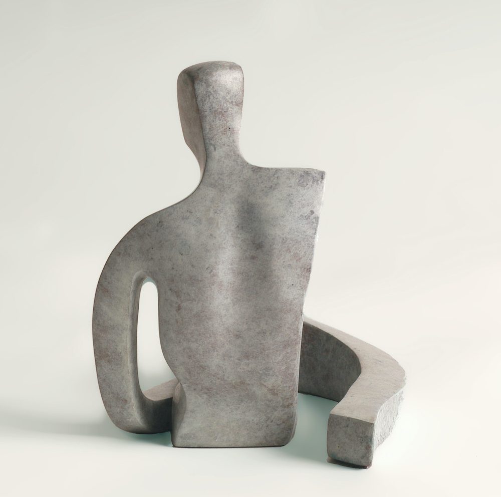 Reflet (dos) bronze blanc 16cmx15cmx12cm