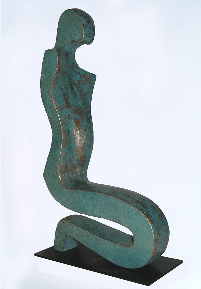 SERENITE (face) bronze 33cm x 17cm H 62cm